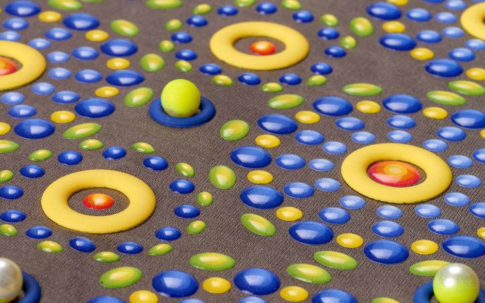 Borchie gel di resina su tessuto