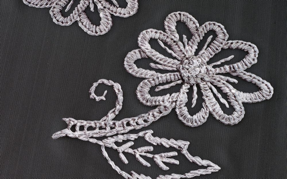 Transfer digitale imitazione ricamo floreale